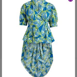 Multicolored African Styled Hi-low Top